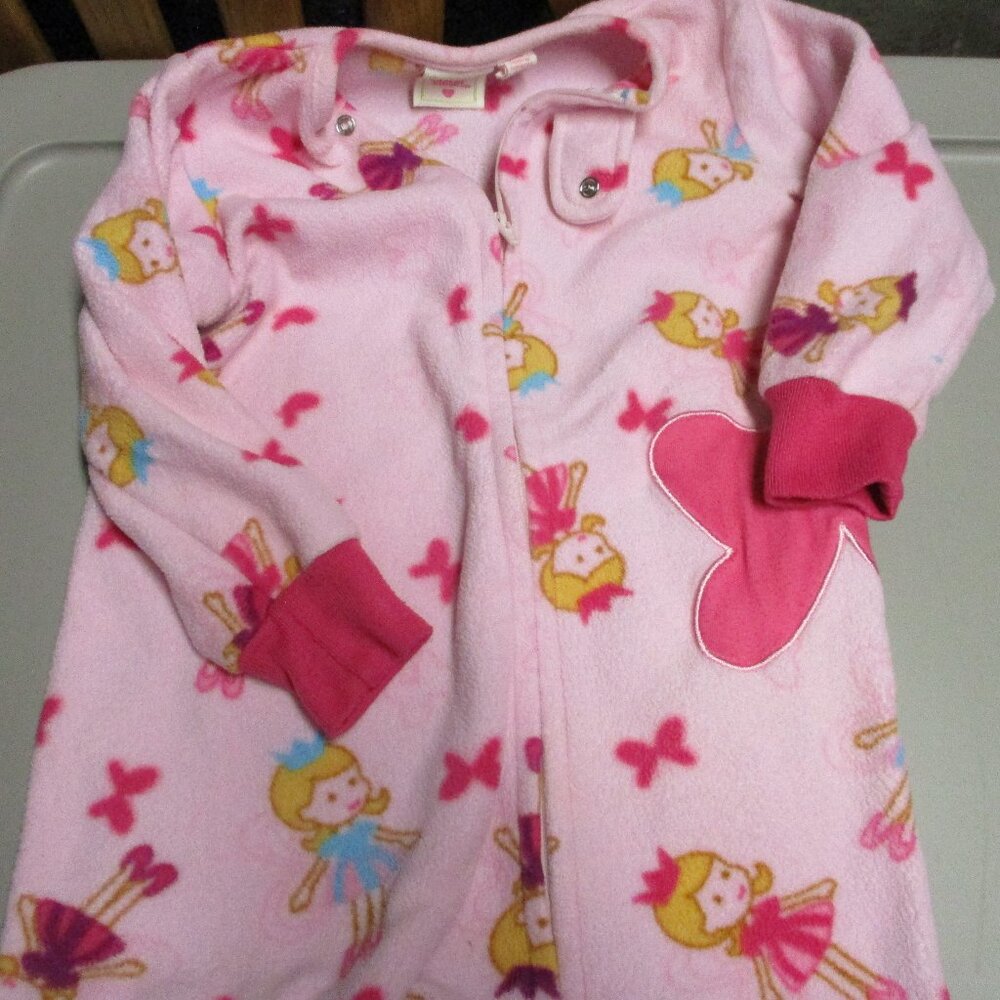 Jillian's Closet Ballerina Princess Baby Girls 24 Mos Footed Sleeper Pajamas EUC